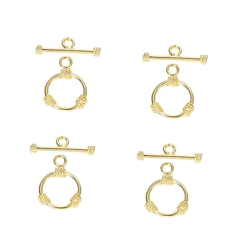 LALAFINA 4 Sätze Diy Schmuckverschlüsse Kupfer mit Goldbeschichtung Bar Armband und Halskettenverschluss für Kreative Schmuckherstellung für Armbänder und von LALAFINA
