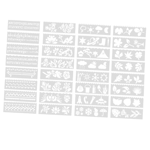 LALAFINA 4 Sätze Malvorlage Geometrische Schablone Form Schablonen Zum Basteln Wiederverwendbar Zeichnung Malerei Praktische Zeichenschablonen Diy -schablonen Plastik Beige von LALAFINA
