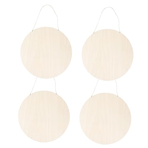 LALAFINA 4 Satz Runde Holzscheiben Diy Unlackierte Holzplatten für Kreative Bastelprojekte für Türhänger und Persönliche Dekoration LALAFINA 4 Satz Runde Holzscheiben Diy Unlackierte Holzplatten für Kreative Bastelprojekte für Türhänger und Persönliche Dekoration von LALAFINA