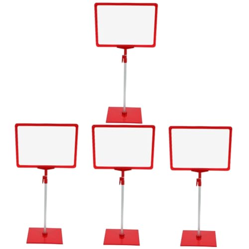 LALAFINA 4 Stck. Aluminium Poster Display Stand Einstellbarer Werbeaufsteller für Geschäfte Transparentes Design Multifunktional für Messen und Veranstaltungen von LALAFINA