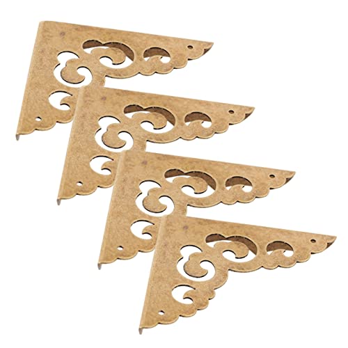 LALAFINA 4 Stück Antike Eckschutz für Holzkisten Vintage Möbel Eckprotektoren mit Schrauben Dekorative und Praktische Möbelbeschläge Antikbronze Finish LALAFINA 4 Stück Antike Eckschutz für Holzkisten Vintage Möbel Eckprotektoren mit Schrauben Dekorative und Praktische Möbelbeschläge Antikbronze Finish von LALAFINA
