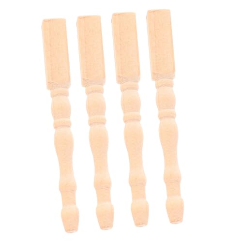 LALAFINA 4 Stück Mini Tischbeine Holz Unfertige Puppenhaus Möbelbeine für Miniaturmöbel und Dekorationszubehör Vielseitig Einsetzbar für Puppenhaus Projekte LALAFINA 4 Stück Mini Tischbeine Holz Unfertige Puppenhaus Möbelbeine für Miniaturmöbel und Dekorationszubehör Vielseitig Einsetzbar für Puppenhaus Projekte von LALAFINA