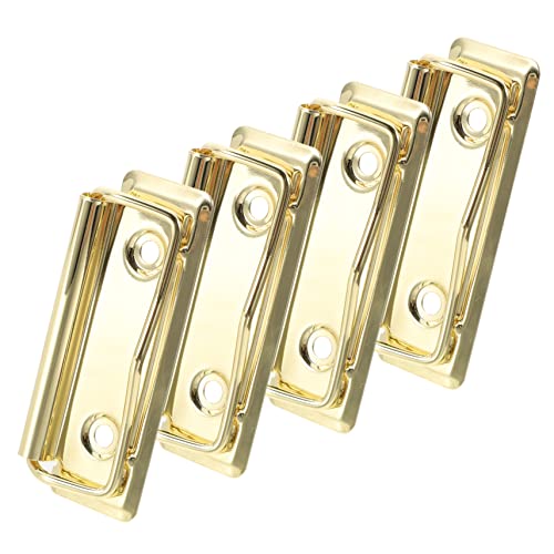 LALAFINA 4 Stück Montierbare Metallklemmbrett Clips Wiederverwendbare Klammern für Dokumente Bürobedarf für Schule und Zuhause Dekorative Organizer für Rechnungen und Notizen von LALAFINA