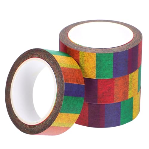 LALAFINA 4-teiliges Washi-klebeband: Regenbogenfarbenes Abdeckband, Dekorative Streifen Für Diy-scrapbooking-planer, Kunsthandwerk, Verpackungen von LALAFINA