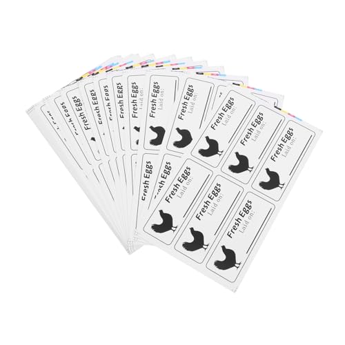 LALAFINA 40 Blatt Selbstklebende Eieraufkleber Etiketten Handschriftlich Beschriftbar Frische Eier Datumsaufkleber für Bauernhof Praktische Frischeier Verpackungskennzeichnung LALAFINA 40 Blatt Selbstklebende Eieraufkleber Etiketten Handschriftlich Beschriftbar Frische Eier Datumsaufkleber für Bauernhof Praktische Frischeier Verpackungskennzeichnung von LALAFINA
