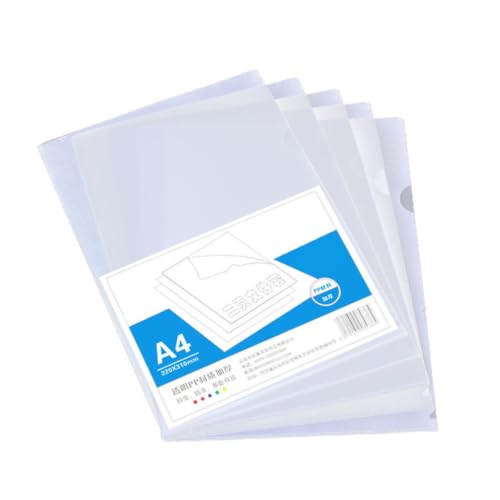 LALAFINA 40 Stück Teiliges Transparentes Förmiges Kunststoff Klemmbrett Leichtes File Clipboard mit Glatter Oberfläche und Rundem Eckdesign Langlebig und Einfach zu Bedienen für Büro von LALAFINA