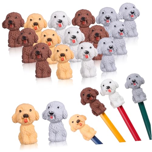 LALAFINA 40Stücke Niedliche Hundefigur Radiergummis Für Großpackung Radiergummis Und Mitgebsel Für Kindergeburtstag Und Schulbedarf von LALAFINA