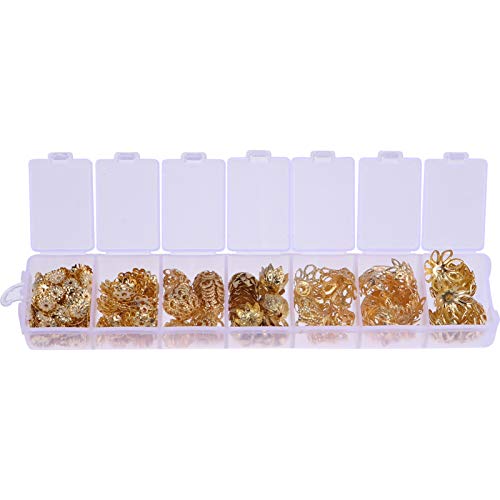 LALAFINA 430 Stück Kreative Blumen Spacer Legierungen für DIY Schmuckherstellung Vintage Handwerksperlen Spacer Beads für Armbänder und LALAFINA 430 Stück Kreative Blumen Spacer Legierungen für DIY Schmuckherstellung Vintage Handwerksperlen Spacer Beads für Armbänder und von LALAFINA