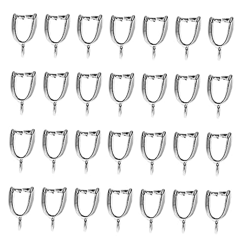 LALAFINA 5 Sätze Diy Anhänger Clips Schmuck Zubehör Für Ohrringe Und Armbänder Hochglänzende Quetschperlen Und Verbindungsringe Für Kreative Bastelprojekte 40 Stück * 5 von LALAFINA