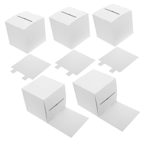 LALAFINA 5 Stück Faltbare Vorschlagsboxen Aus Papier Mit Schlitz Für Schulbüros Und Konferenzräume. Praktische Und Tragbare Wahlboxen Aus Papier Für Spenden von LALAFINA
