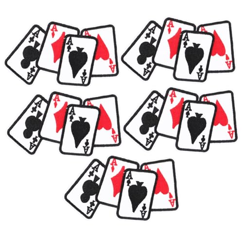 LALAFINA 5 Stück Teiliges Poker Stil Bügelpatch Vintage Stickerei Aufnäher für Kleidung DIY Dekoration für Jacken und Rucksäcke Hochwertige Stoffapplikationen zum Reparieren und Verzieren LALAFINA 5 Stück Teiliges Poker Stil Bügelpatch Vintage Stickerei Aufnäher für Kleidung DIY Dekoration für Jacken und Rucksäcke Hochwertige Stoffapplikationen zum Reparieren und Verzieren von LALAFINA