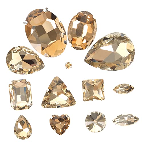 LALAFINA 50 Stück Glitzer Rhinestones für Diy Mode Kleine Dekorative Strasssteine Handgenähte Glassteine für Kleidung Handyhüllen und Bastelprojekte Rauchgelb Wasserhell LALAFINA 50 Stück Glitzer Rhinestones für Diy Mode Kleine Dekorative Strasssteine Handgenähte Glassteine für Kleidung Handyhüllen und Bastelprojekte Rauchgelb Wasserhell von LALAFINA