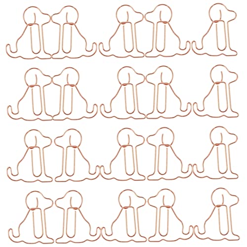 LALAFINA 50 Stück Gold Hund Papierklammern Kreative Cartoon Tier Büroklammern für Notizen Dokumente und Organisation für Studenten und Bürobedarf LALAFINA 50 Stück Gold Hund Papierklammern Kreative Cartoon Tier Büroklammern für Notizen Dokumente und Organisation für Studenten und Bürobedarf von LALAFINA