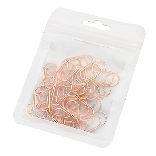 LALAFINA 50 Stück Herzförmige Büroklammern Roségoldene Papierclips für Schule Büro und Dekoration Praktische und Ansprechende Clips für Dokumente und Geschenkanhänger LALAFINA 50 Stück Herzförmige Büroklammern Roségoldene Papierclips für Schule Büro und Dekoration Praktische und Ansprechende Clips für Dokumente und Geschenkanhänger von LALAFINA