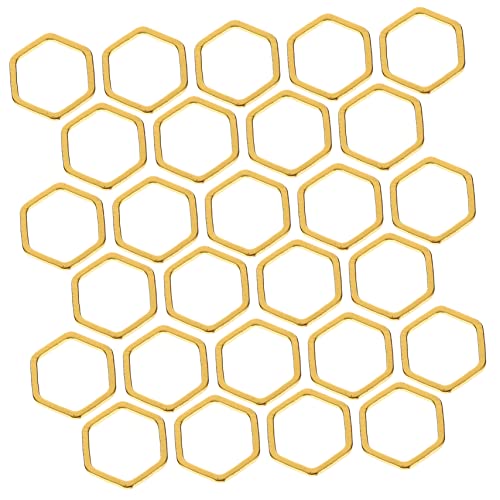 LALAFINA 50 Stück Hohler Sechseck Anhänger für Ohrringe Kreative Schmuckaccessoires für Diy Robuste und Langlebige Materialien für Individuelles Design von LALAFINA