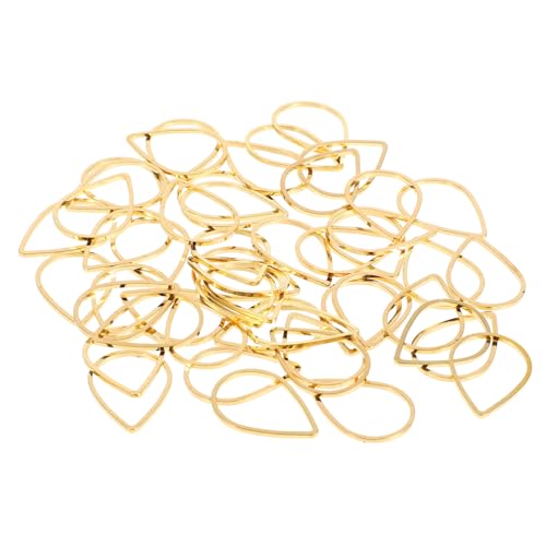 LALAFINA 50 Stück Hollow Circle Charm für DIY Schmuckherstellung Kupferringe Gold für Ohrringe und Kreative Schmuckprojekte von LALAFINA