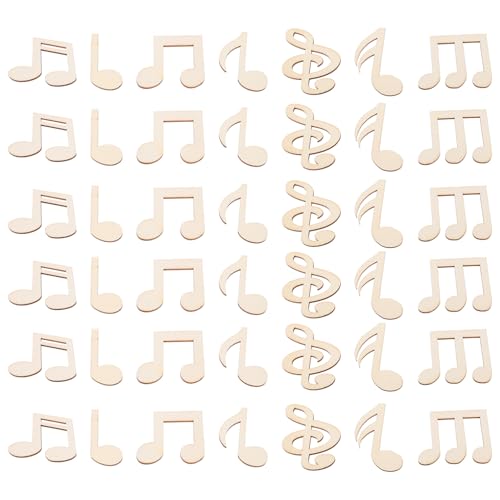 LALAFINA 50 Stück Holz Musiknoten Ausschnitte Beige Unvollendete Holzscheiben für DIY Handwerk Charmante Dekoration für Musikliebhaber Einzigartige Holzverzierungen LALAFINA 50 Stück Holz Musiknoten Ausschnitte Beige Unvollendete Holzscheiben für DIY Handwerk Charmante Dekoration für Musikliebhaber Einzigartige Holzverzierungen von LALAFINA