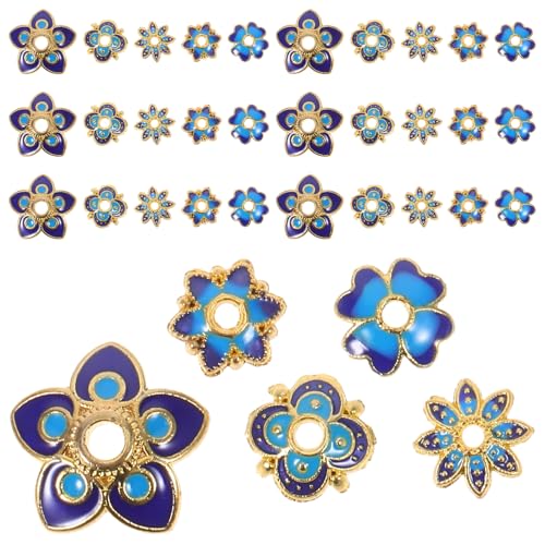 LALAFINA 50 Stück Ornamenthalter für Diy Schmuck Endkappen für Armbänder und Bastelprojekte Vielseitig und Leicht zu Handhaben von LALAFINA
