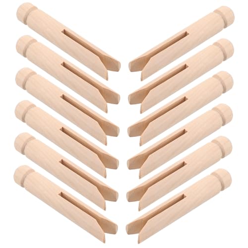 LALAFINA 50 Stück Robuste Runde DIY Clips für Kreative Projekte Kunsthandwerk Wäscheaufhängung Fotoanzeigen Beige von LALAFINA