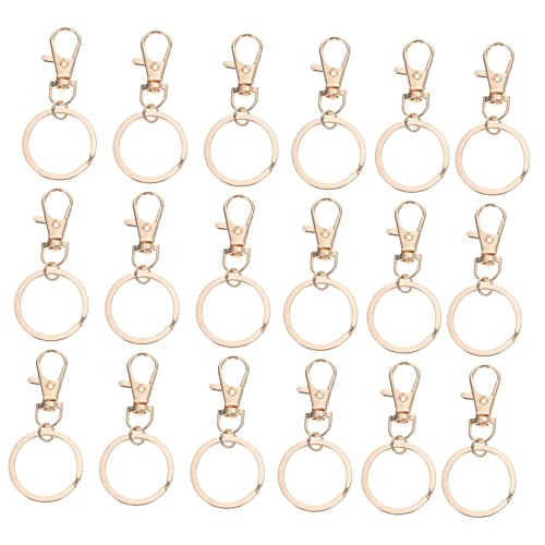 LALAFINA 50 Stück Schlüsselanhänger Zinklegierung mit Krebsverschlüssen für Diy Projekte und Kreative Bastelideen von LALAFINA