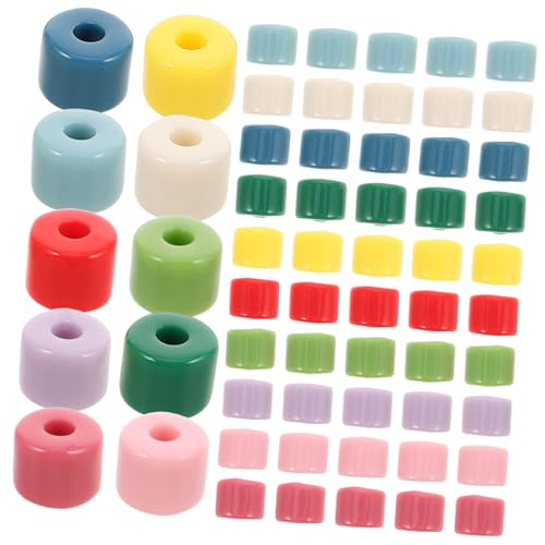 LALAFINA 500 Stück Runde Bunte Zylinderperlen für Schmuckherstellung Diy Bastelbedarf für Armbänder und Freundschaftsarmband Zubehör von LALAFINA