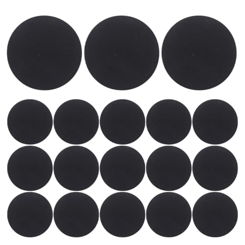LALAFINA 500 Stück Selbstklebende Filzkreise Schwarze Dots für DIY Näh und Bastelprojekte Strapazierfähige Filzaufkleber Weichem Material für Dekorationen und Kreative Arbeiten von LALAFINA