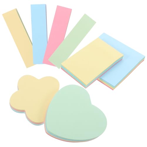 LALAFINA 500 Stück Selbstklebende Notizaufkleber Bunte Memo Pads für Büro Zuhause Vielseitig Einsetzbar für To Do Listen und Erinnerungen Praktische Haftnotizen in Verschiedenen Designs von LALAFINA