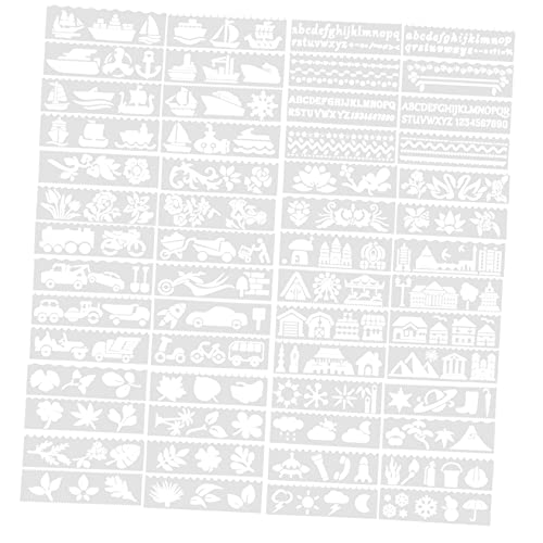 LALAFINA 56 Stück Teiliges Zeichenschablonen für Multifunktionale Home Decor Vorlage Wiederverwendbare Schablonen für Bastelprojekte Scrapbooking Kreative Kunstgestaltung LALAFINA 56 Stück Teiliges Zeichenschablonen für Multifunktionale Home Decor Vorlage Wiederverwendbare Schablonen für Bastelprojekte Scrapbooking Kreative Kunstgestaltung von LALAFINA