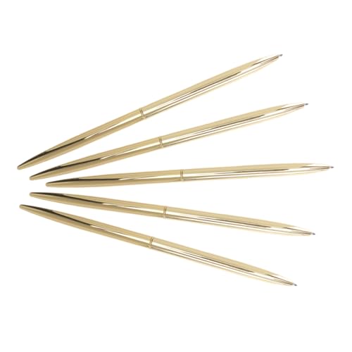 LALAFINA 5Stücke Goldene Kugelschreiber für Büro und Hochzeit Leicht und Ergonomisch Langlebige Stifte für Elegante Unterschriften und Notizen für Lehrer LALAFINA 5Stücke Goldene Kugelschreiber für Büro und Hochzeit Leicht und Ergonomisch Langlebige Stifte für Elegante Unterschriften und Notizen für Lehrer von LALAFINA