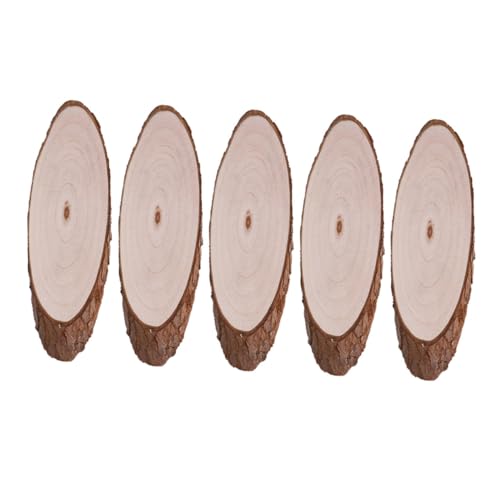 LALAFINA 5Stücke Ovale Holzscheiben DIY Unbehandelt zum Basteln Naturbelassene Holzausschnitte für Malerei für Wand LALAFINA 5Stücke Ovale Holzscheiben DIY Unbehandelt zum Basteln Naturbelassene Holzausschnitte für Malerei für Wand von LALAFINA