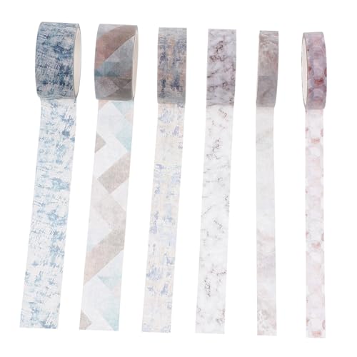 LALAFINA 6 Rollen Dekoratives Washi Tape Set Texturiertes Klebeband für Scrapbooking und Kreative Handwerksprojekte für Tagebuchdekoration und Verpackung LALAFINA 6 Rollen Dekoratives Washi Tape Set Texturiertes Klebeband für Scrapbooking und Kreative Handwerksprojekte für Tagebuchdekoration und Verpackung von LALAFINA