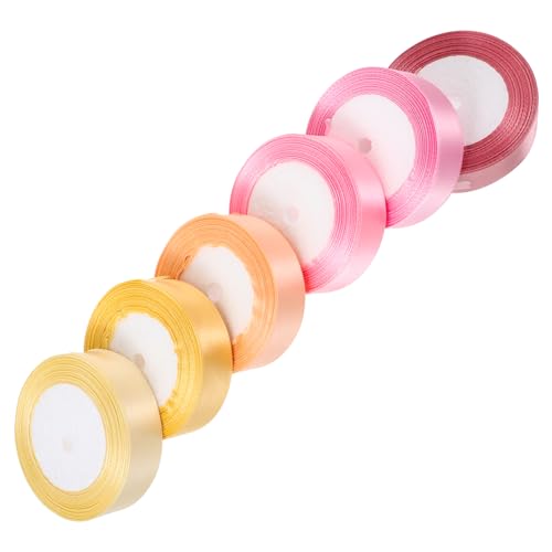 LALAFINA 6 Rollen Satinband Hochwertige und Dekorationsbänder Rosa Champagner Gold für Diy Verpackung und Bastelprojekte LALAFINA 6 Rollen Satinband Hochwertige und Dekorationsbänder Rosa Champagner Gold für Diy Verpackung und Bastelprojekte von LALAFINA