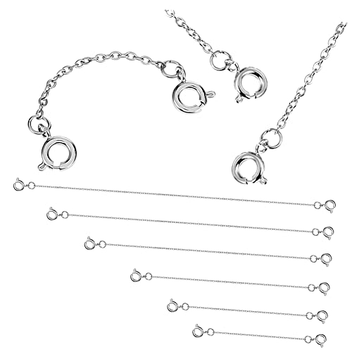 LALAFINA 6 Stück Kettenverlängerungen Silber für Diy Schmuckherstellung Hochwertige Verlängerungsketten für Armbänder und Fußkettchen Robuste und Funktionale Schmuckverlängerungen LALAFINA 6 Stück Kettenverlängerungen Silber für Diy Schmuckherstellung Hochwertige Verlängerungsketten für Armbänder und Fußkettchen Robuste und Funktionale Schmuckverlängerungen von LALAFINA