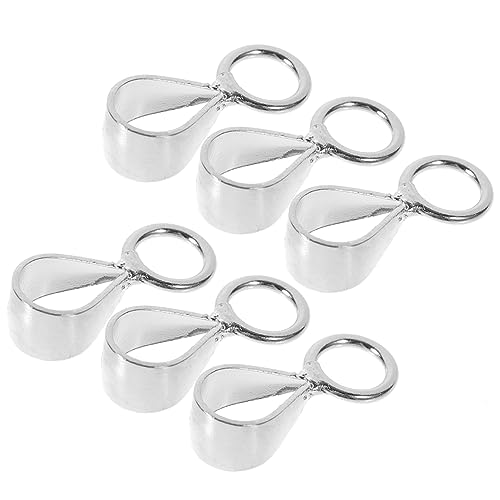 LALAFINA 6 Stück Silber Adjustable Pendant Bails Schmuckverschlüsse für Ketten Armbänder und DIY Projekte Einfach zu Handhaben und Vielseitig Einsetzbar von LALAFINA