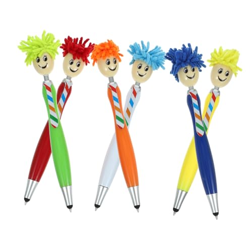 LALAFINA 6 Stück Teiliges Bunte Kugelschreiber mit Plüsch Mop Kopf Cartoon Langlebige Schreibstifte für Schüler zum Notizen Machen Zeichnen und Schreiben von Tagebuch LALAFINA 6 Stück Teiliges Bunte Kugelschreiber mit Plüsch Mop Kopf Cartoon Langlebige Schreibstifte für Schüler zum Notizen Machen Zeichnen und Schreiben von Tagebuch von LALAFINA