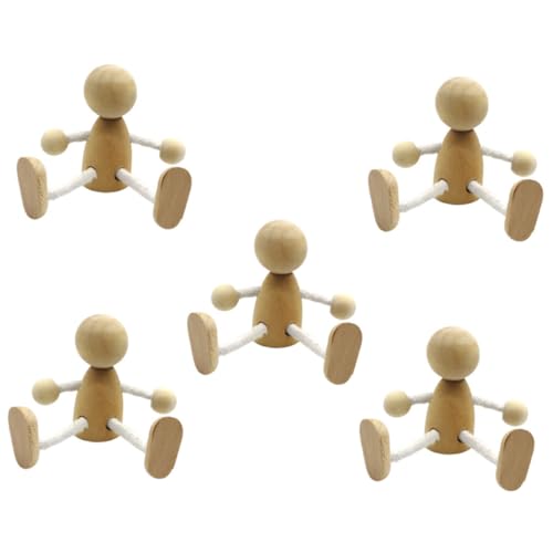 LALAFINA 6 Stück Teiliges Holzpuppen zum Bemalen Einfache DIY Holzfiguren Stabile Holzornamente für Dekoration Basteln und Vielseitig Einsetzbar als Tisch oder Baumschmuck LALAFINA 6 Stück Teiliges Holzpuppen zum Bemalen Einfache DIY Holzfiguren Stabile Holzornamente für Dekoration Basteln und Vielseitig Einsetzbar als Tisch oder Baumschmuck von LALAFINA