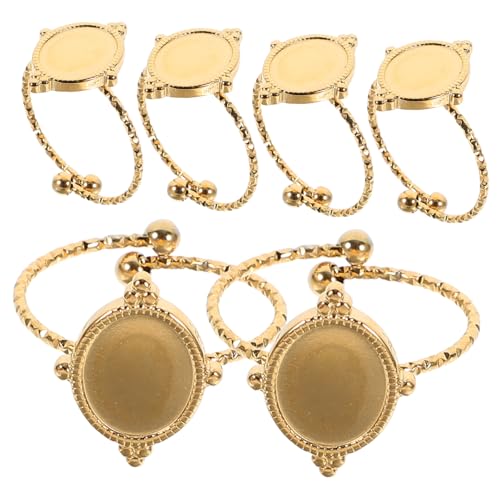 LALAFINA 6 Stück Teiliges Verstellbare Ringrohlinge für DIY Schmuckherstellung Basis für Ringe für Kreative Projekte und LALAFINA 6 Stück Teiliges Verstellbare Ringrohlinge für DIY Schmuckherstellung Basis für Ringe für Kreative Projekte und von LALAFINA