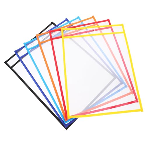 LALAFINA 6 Stück Teiliges Wiederverwendbare Transparente Dry Erase Taschen aus PVC mit Abwischbare Schreibhüllen für Lehrer Unterrichtsmaterial und Frühkindliche Lernaktivitäten von LALAFINA