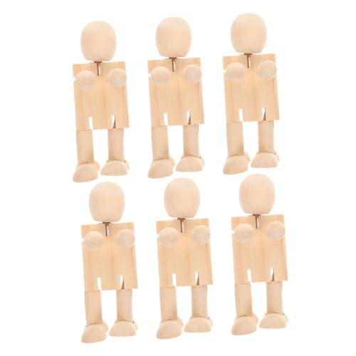 LALAFINA 6 Stück Unfertige Holzroboterfiguren Malbare Holzpuppen für Kreative DIY Projekte für Beige Pädagogisches für Kunst und Basteln LALAFINA 6 Stück Unfertige Holzroboterfiguren Malbare Holzpuppen für Kreative DIY Projekte für Beige Pädagogisches für Kunst und Basteln von LALAFINA