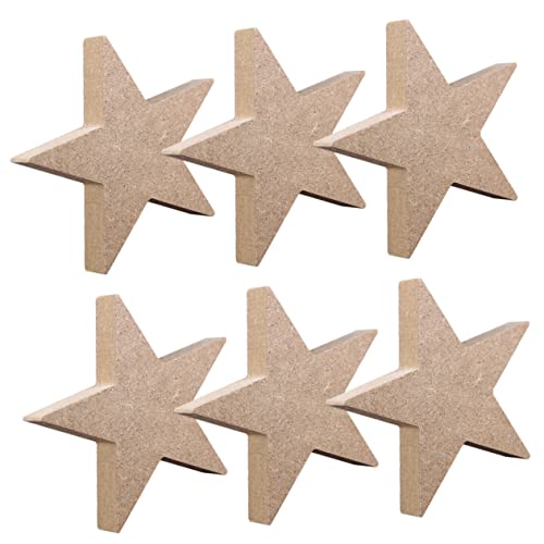 LALAFINA 6 Stück Unlackierte Holzsterne für Diy Dekoration Bastelmaterial für Weihnachten Hochzeiten und Feiern Blanko Holzornamente zum Bemalen und Gestalten LALAFINA 6 Stück Unlackierte Holzsterne für Diy Dekoration Bastelmaterial für Weihnachten Hochzeiten und Feiern Blanko Holzornamente zum Bemalen und Gestalten von LALAFINA