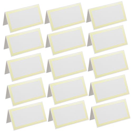 LALAFINA 60 Stück Teiliges Platzkarten mit Bronzierter Doppelrahmen Prägung Rechteckige Namenskarten aus Dickem Papier für Hochzeit Bankett Dinner Elegante Tischdekoration für Gäste und LALAFINA 60 Stück Teiliges Platzkarten mit Bronzierter Doppelrahmen Prägung Rechteckige Namenskarten aus Dickem Papier für Hochzeit Bankett Dinner Elegante Tischdekoration für Gäste und von LALAFINA