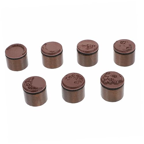 LALAFINA 7 Stück Teiliges Diy Monddruck Holzstempel Retro Holzstempel für Scrapbooking und Dekoration Wahl für Kreative Projekte von LALAFINA
