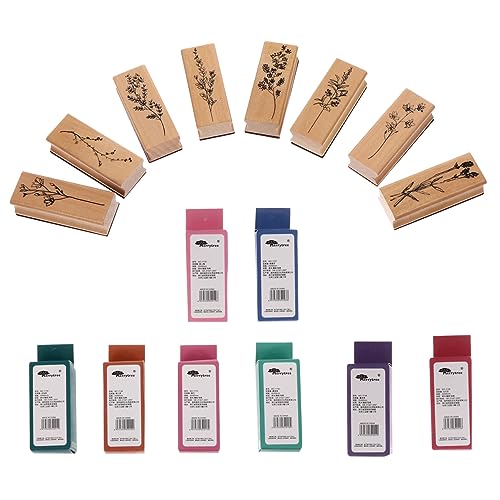 LALAFINA 8 Stück Teiliges Vintage Holzstempel für Pflanzen und Blumen Kreative Stempel für Tagebuch und Scrapbooking für Diy Karten und Bastelprojekte LALAFINA 8 Stück Teiliges Vintage Holzstempel für Pflanzen und Blumen Kreative Stempel für Tagebuch und Scrapbooking für Diy Karten und Bastelprojekte von LALAFINA
