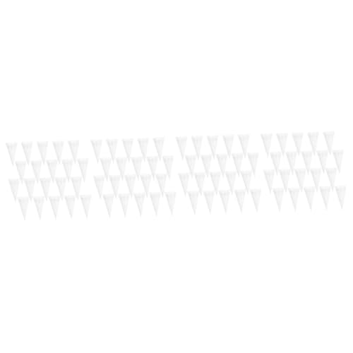 LALAFINA 80 Stk Papierbrunnen doppelseitiges Klebeband Eiscreme-Dekor Konfetti-Halter für die Hochzeit Papierkegel hochzeitsdeko aus Blumenpapier Konfetti- hohl Blütenblatt Weiß von LALAFINA