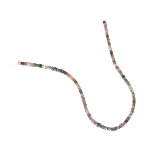 LALAFINA 85 Stück Edelstein Würfelperlen ca Lose Natürliche Schmuckperlen für Diy Projekte für Armbänder und Bastelarbeiten Glatte Oberfläche Indischem von LALAFINA