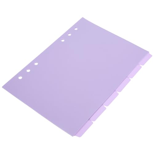 LALAFINA A5 Blanko-Papier-Trennblätter 6 Stück 6 Löcher Lose Blätter Notizbuch Beschreibbar Trennblätter Brieftaschen-Trennblätter Register-Trennblätter Einsätze Lila LALAFINA A5 Blanko-Papier-Trennblätter 6 Stück 6 Löcher Lose Blätter Notizbuch Beschreibbar Trennblätter Brieftaschen-Trennblätter Register-Trennblätter Einsätze Lila von LALAFINA