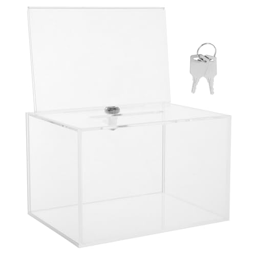 LALAFINA Acryl Wahlbox mit Schloss und Zeichenhalter Transparente Spendenbox für Abstimmungen Feedback Sammlung und Gemeinschaften Vielseitig Einsetzbar LALAFINA Acryl Wahlbox mit Schloss und Zeichenhalter Transparente Spendenbox für Abstimmungen Feedback Sammlung und Gemeinschaften Vielseitig Einsetzbar von LALAFINA