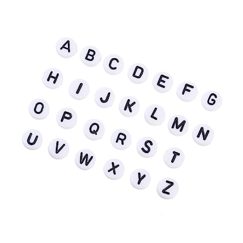 LALAFINA Alphabet Perlen Set Diy Acrylperlen für Schmuckherstellung Flache Buchstabenperlen für Kinderhandwerk und Kreative Projekte von LALAFINA