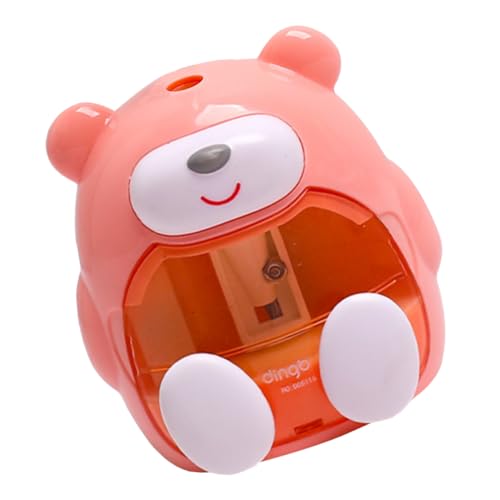 LALAFINA Automatischer Bleistiftspitzer für Schule und Büro Süßes Bären Design Batterien Nötig für Künstler für Täglichen Gebrauch Zufällige Farbe von LALAFINA