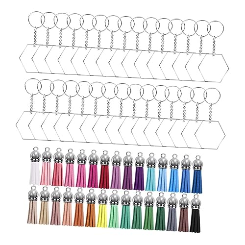 LALAFINA DIY Acryl Schlüsselanhänger Leere Handbeschreibbare Schlüsselring Anhänger für Kreative Schmuckherstellung für Designs und LALAFINA DIY Acryl Schlüsselanhänger Leere Handbeschreibbare Schlüsselring Anhänger für Kreative Schmuckherstellung für Designs und von LALAFINA